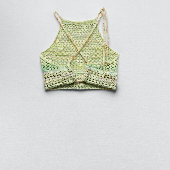 ZARA crochet KNIT TOP - Picture 5 of 11